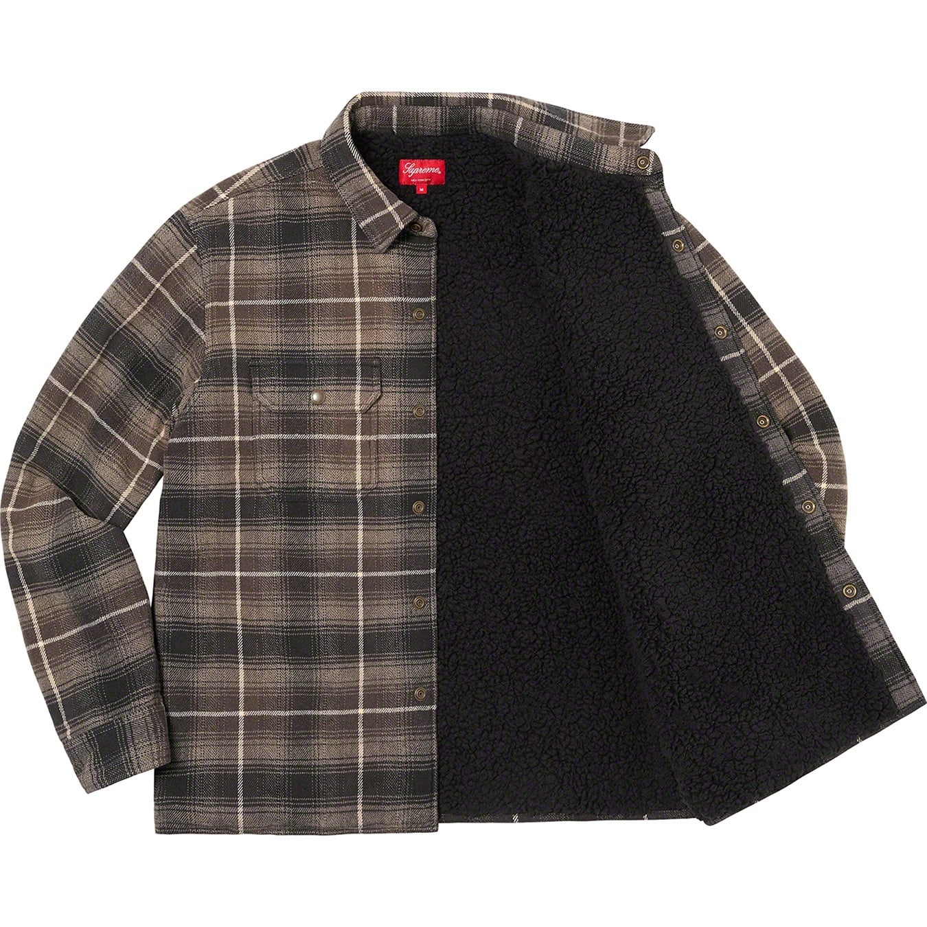 Shearling Lined Flannel Shirt view 9